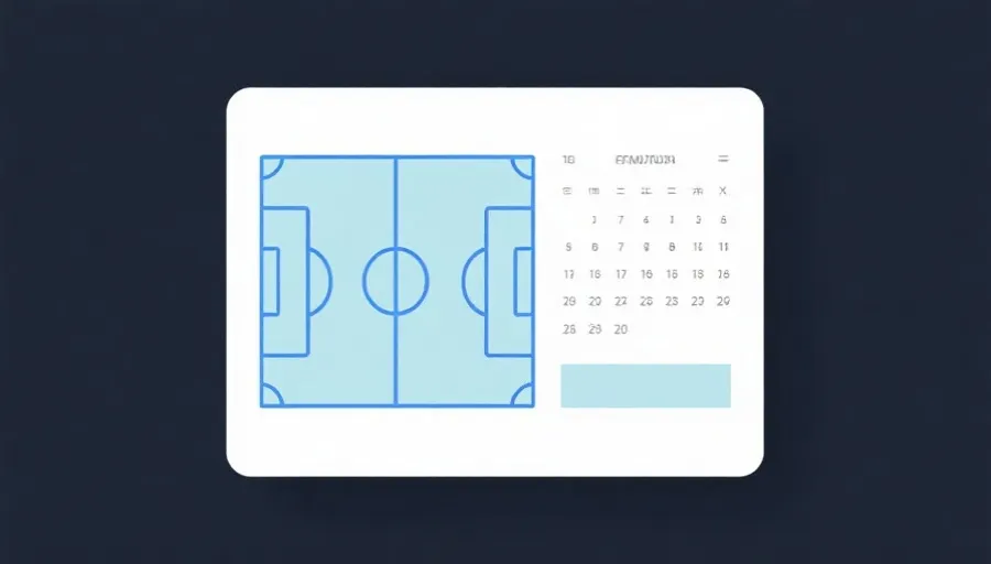 日历与球场信息卡片示意